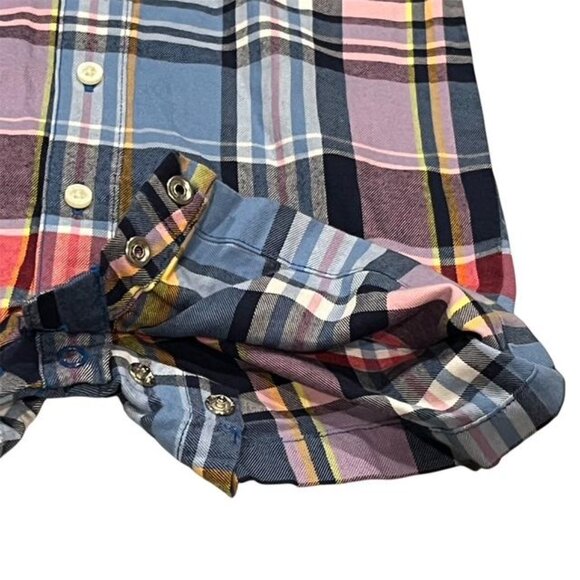 RALPH LAUREN Plaid Short-Sleeve Baby Boy Shirt Romper NWT Size 9M - Picture 7 of 10